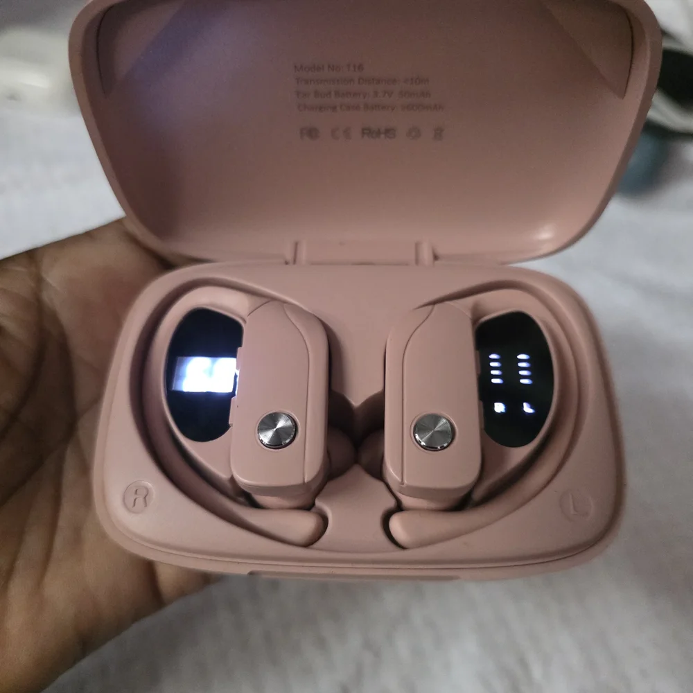 Wireless Earbuds with Charging Case - Pink
